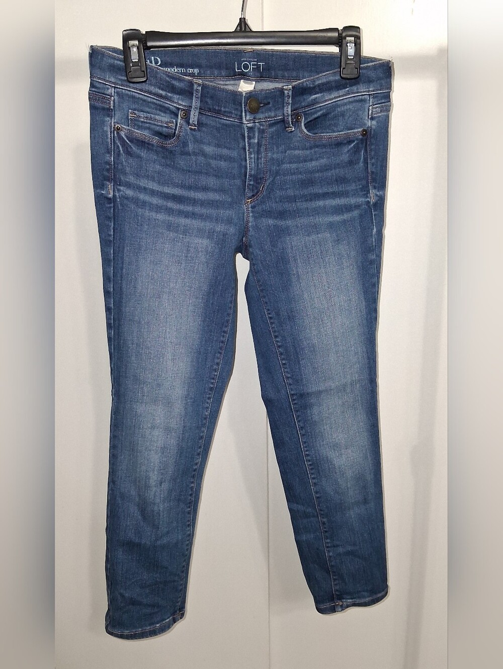 LOFT Medium Blue Modern Crop Slim Jeans Size 4P